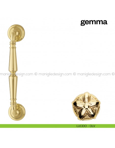 Maniglione per porta Gemma Poggi Mariani singolo lucido - OLV