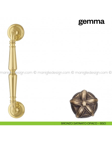 Maniglione per porta Gemma Poggi Mariani singolo bronzo satinato opaco - BSO