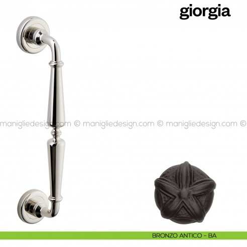 Maniglione per porta Giorgia Poggi Mariani singolo bronzo antico - BA