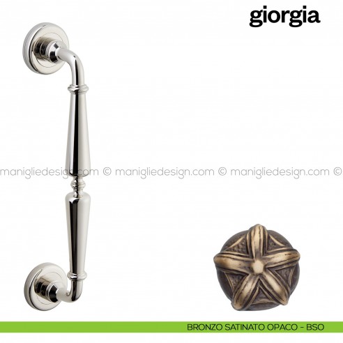Maniglione per porta Giorgia Poggi Mariani singolo bronzo satinato opaco - BSO