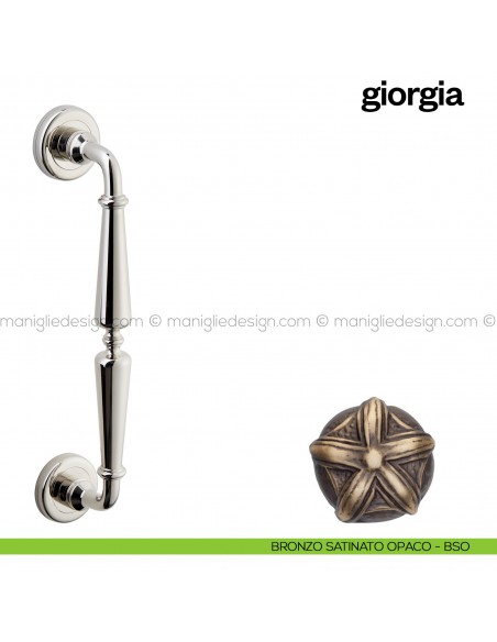 Maniglione per porta Giorgia Poggi Mariani singolo bronzo satinato opaco - BSO