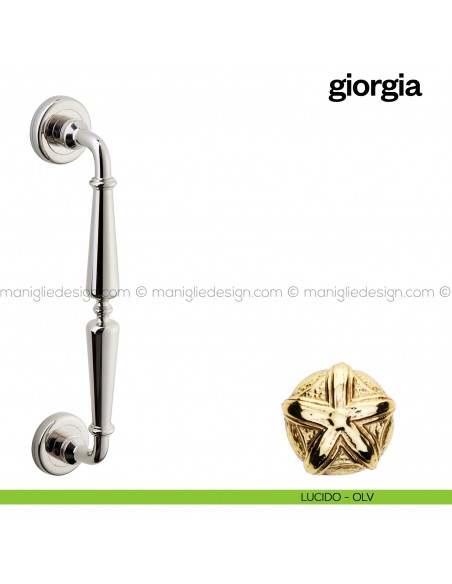 Maniglione per porta Giorgia Poggi Mariani singolo lucido - OLV