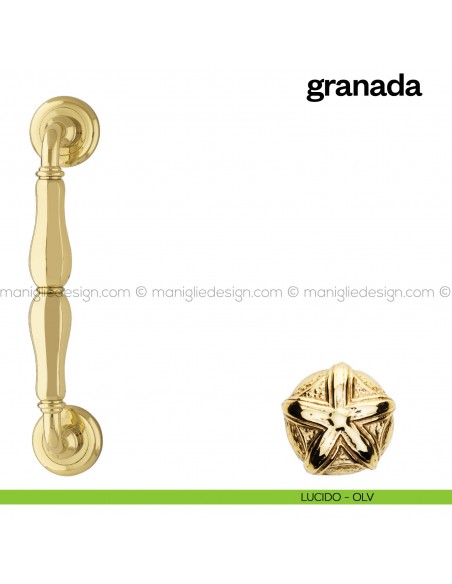 Maniglione per porta Granada Poggi Mariani singolo lucido - OLV