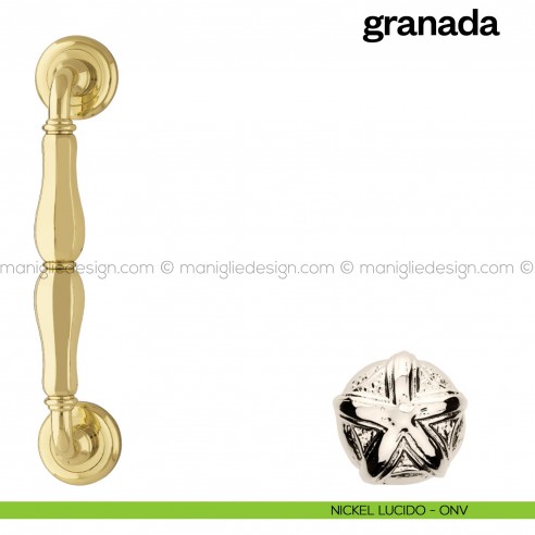 Maniglione per porta Granada Poggi Mariani nickel lucido - ONV