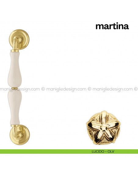 Maniglione per porta Martina Poggi Mariani singolo lucido - OLV