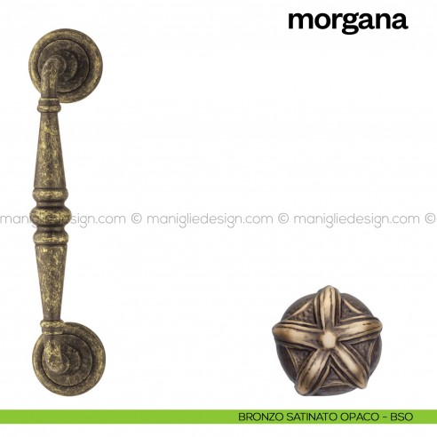 Maniglione per porta Morgana Poggi Mariani singolo bronzo satinato opaco - BSO