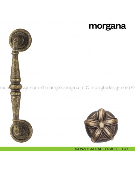 Maniglione per porta Morgana Poggi Mariani singolo bronzo satinato opaco - BSO