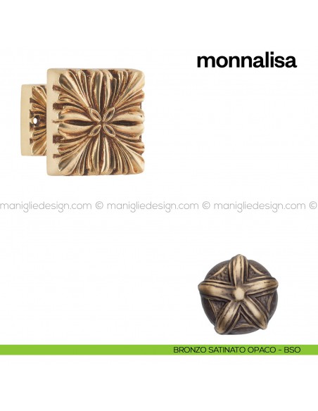Pomello per porta Monnalisa fisso Poggi Mariani bronzo satinato opaco - BSO