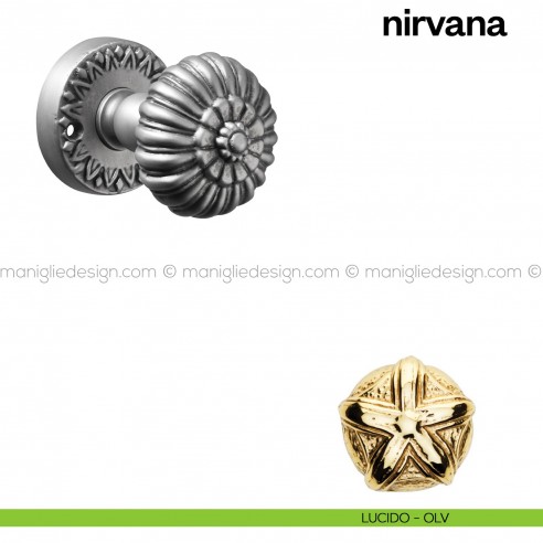 Pomello per porta Nirvana girevole Poggi Mariani lucido - OLV