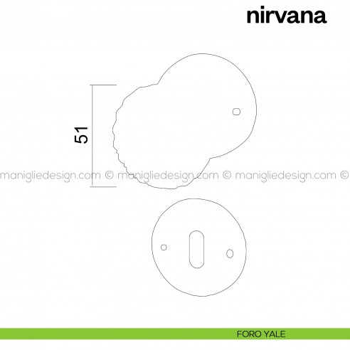 Pomello per porta Nirvana girevole Poggi Mariani foro patent