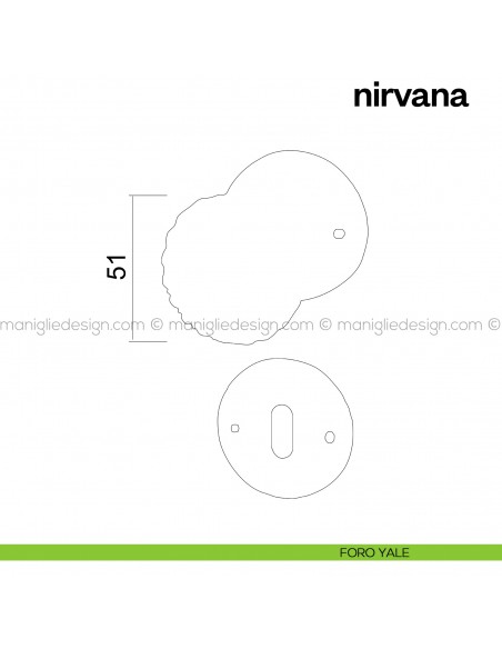 Pomello per porta Nirvana girevole Poggi Mariani foro patent