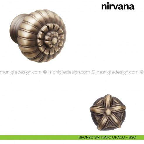Pomello per porta Nirvana fisso Poggi Mariani bronzo satinato opaco - BSO