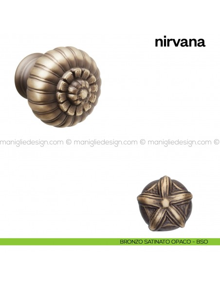 Pomello per porta Nirvana fisso Poggi Mariani bronzo satinato opaco - BSO