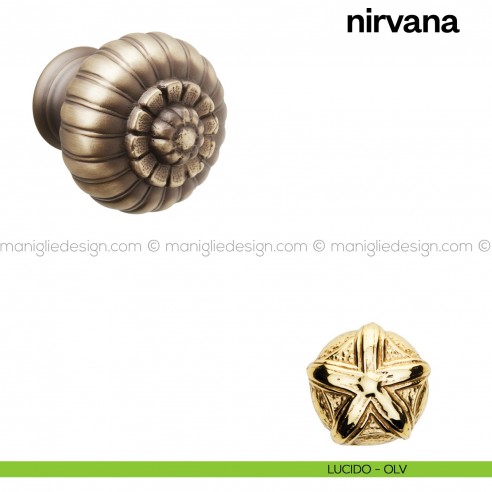 Pomello per porta Nirvana fisso Poggi Mariani lucido - OLV