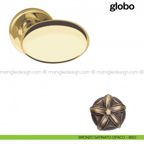 Pomello per porta Globo fisso Poggi Mariani bronzo satinato opaco - BSO