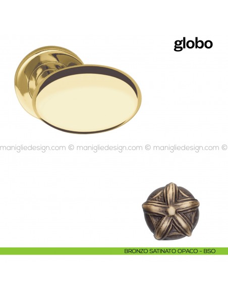 Pomello per porta Globo fisso Poggi Mariani bronzo satinato opaco - BSO