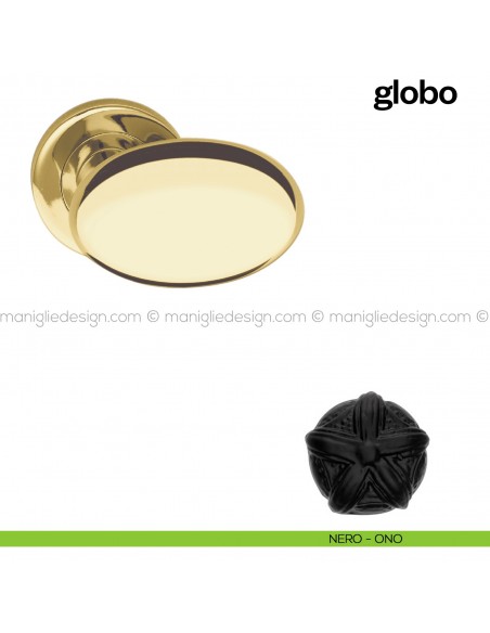 Pomello per porta Globo fisso Poggi Mariani nero - ONO