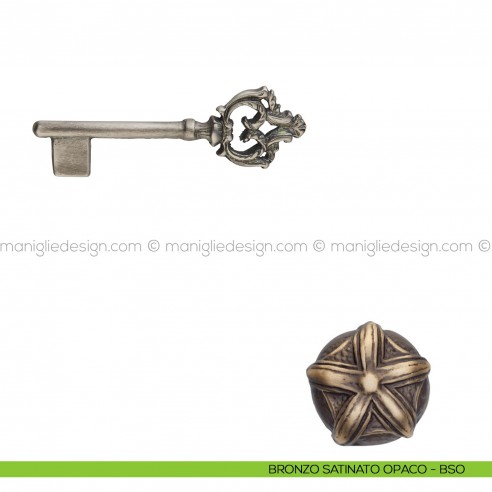 Chiave per porta interna 900 Poggi Mariani bronzo satinato opaco - BSO