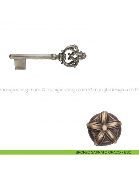 Chiave per porta interna 900 Poggi Mariani bronzo satinato opaco - BSO