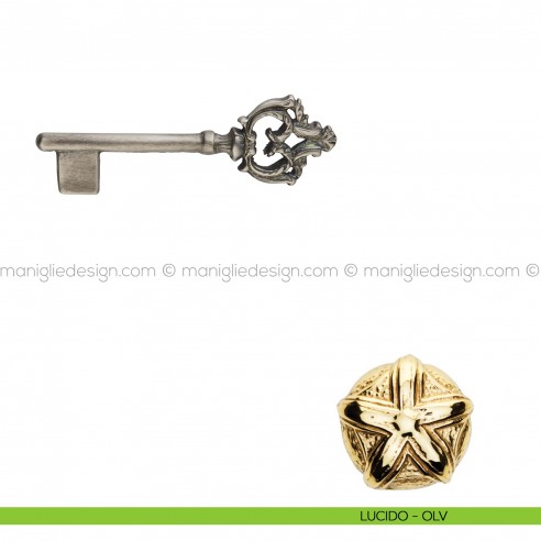 Chiave per porta interna 900 Poggi Mariani lucido - OLV