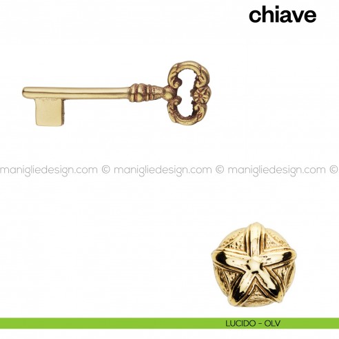 Chiave per porta interna 901 Poggi Mariani lucido - OLV