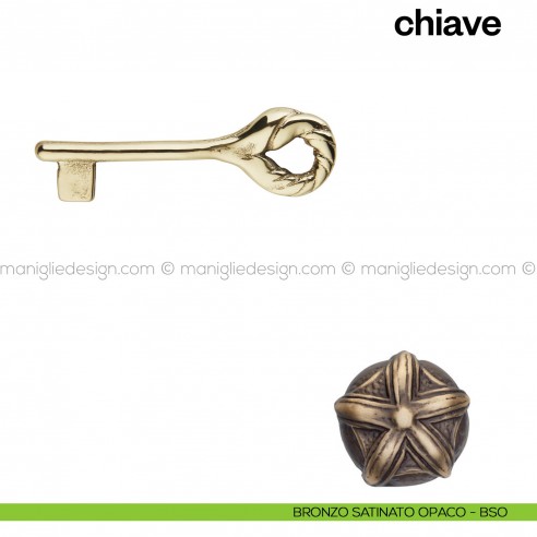 Chiave per porta interna 103 Poggi Mariani bronzo satinato opaco - BSO