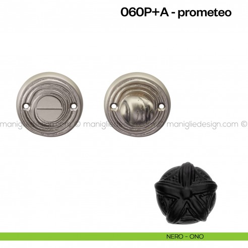 Nottolino per porta 060 Poggi Mariani su rosetta Prometeo nero - ONO