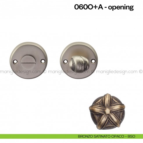 Nottolino per porta 060 Poggi Mariani su rosetta Opening bronzo satinato opaco - BSO