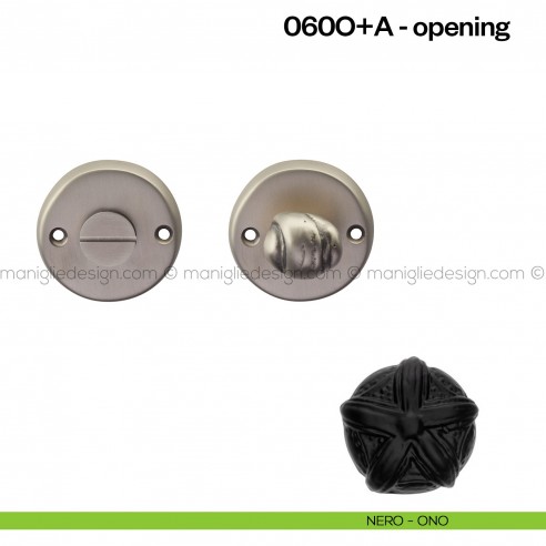 Nottolino per porta 060 Poggi Mariani su rosetta Opening nero - ONO