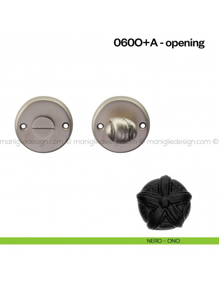 Nottolino per porta 060 Poggi Mariani su rosetta Opening nero - ONO
