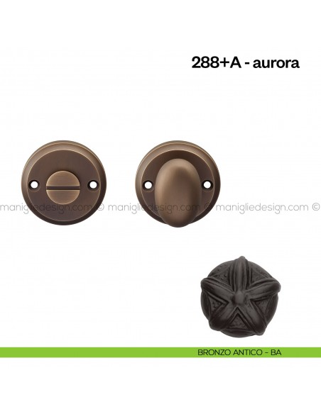 Nottolino per porta 288 Poggi Mariani su rosetta Aurora bronzo antico - BA