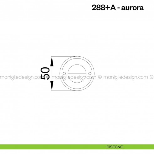 Nottolino per porta 288 Poggi Mariani su rosetta Aurora disegno