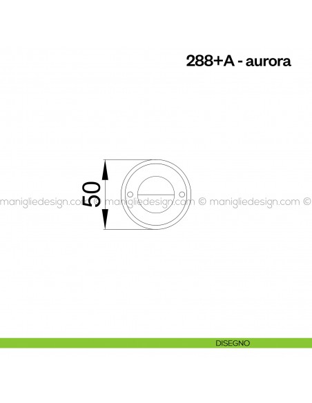 Nottolino per porta 288 Poggi Mariani su rosetta Aurora disegno