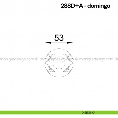 Nottolino per porta 288 Poggi Mariani su rosetta Domingo disegno