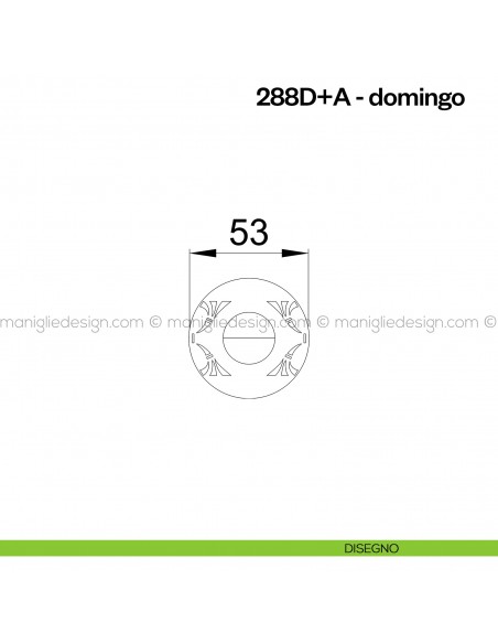 Nottolino per porta 288 Poggi Mariani su rosetta Domingo disegno
