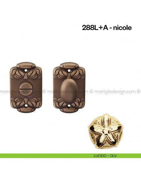 Nottolino per porta 288 Poggi Mariani su rosetta Nicole lucido - OLV
