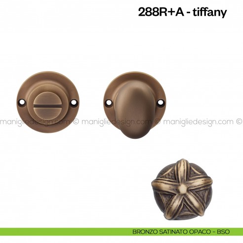 Nottolino per porta 288 Poggi Mariani su rosetta Tiffany bronzo satinato opaco - BSO