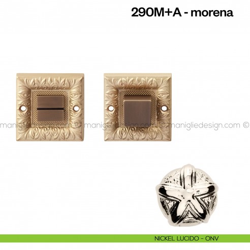 Nottolino per porta 290 Poggi Mariani su rosetta Morena nickel lucido - ONV