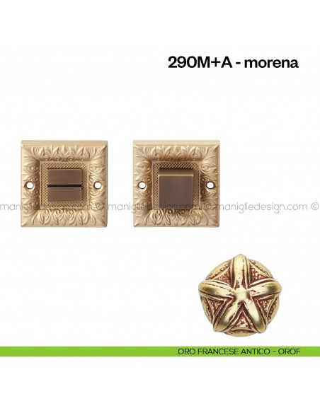 Nottolino per porta 290 Poggi Mariani su rosetta Morena oro francese antico - OROF
