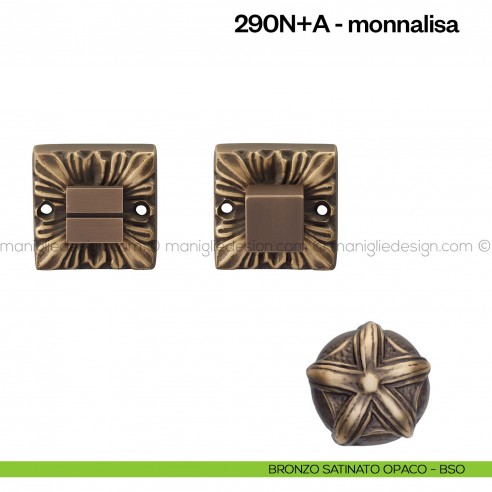 Nottolino per porta 290 Poggi Mariani su rosetta Monnalisa bronzo satinato opaco - BSO