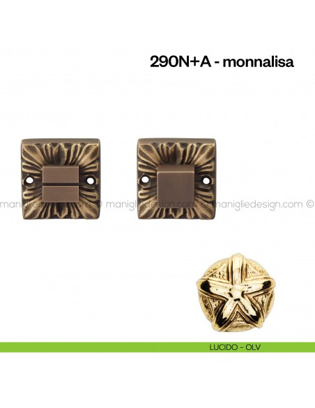 Nottolino per porta 290 Poggi Mariani su rosetta Monnalisa lucido - OLV