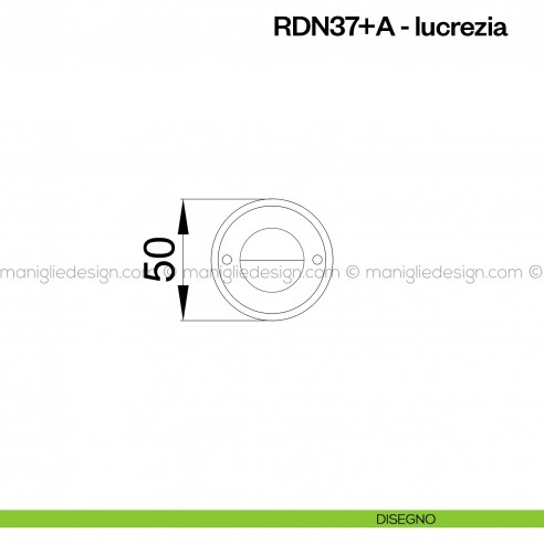 Nottolino per porta RDN Poggi Mariani su rosetta Aurora disegno