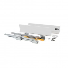 Emuca Cassetto esterno Concept 50 kg altezza 138 mm, 138, Verniciato bianco, Acciaio