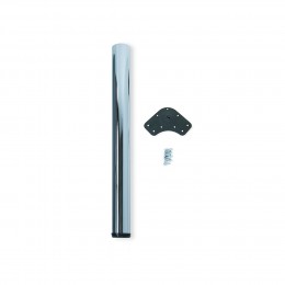 Emuca Gambe per tavolo D. 80 mm di acciaio, Ø 80, Cromato brillo, Acciaio