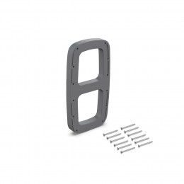 Emuca Spessore laterale per appendiabiti per armadio Sling, Plastica titaneo, Tecnoplastica