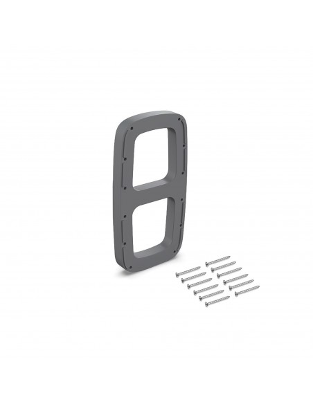 Emuca Spessore laterale per appendiabiti per armadio Sling, Plastica titaneo, Tecnoplastica