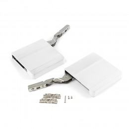 Emuca Braccetto per ante a ribalta verso l'alto Agile, 1800 - 3500, Plastica bianca, Acciaio e Tecnoplastica