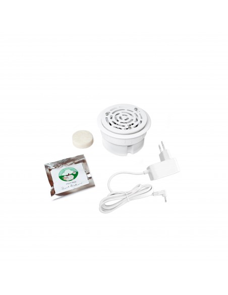 Emuca E-Fan deodorante per ambienti, Ø 80, Plastica bianca, Tecnoplastica