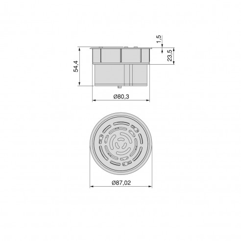 Emuca E-Fan deodorante per ambienti, Ø 80, Plastica bianca, Tecnoplastica