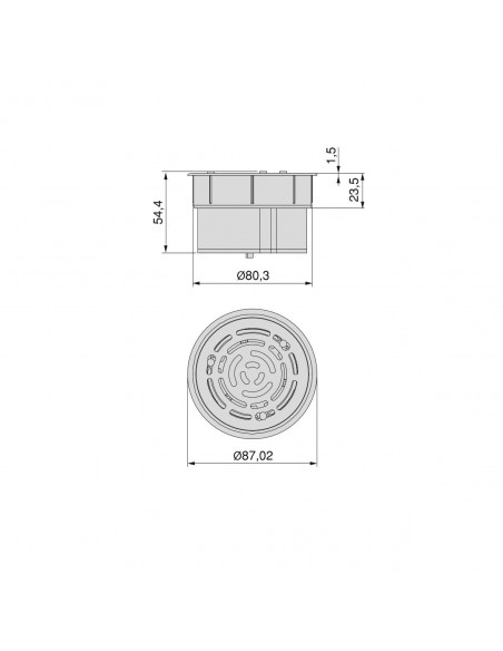 Emuca E-Fan deodorante per ambienti, Ø 80, Plastica bianca, Tecnoplastica